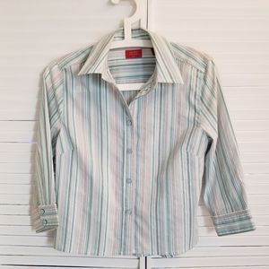 Valerie Stevens Petite Cotton Blend Short Shirt
